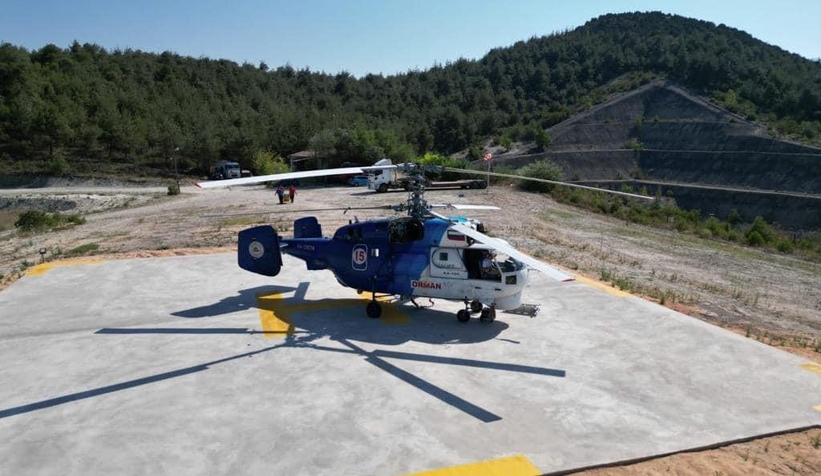 1 helikopter orman yangınlarına karşı hazır bekletilecek