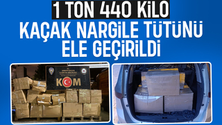 1 ton 440 kilo kaçak nargile tütünü ile yakalandılar