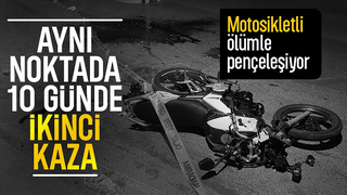 10 gün önce motosikletlinin öldüğü noktada yeni kaza; Durumu kritik