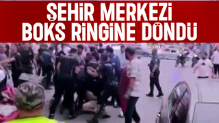 10 kişi birbirine girdi; Yumruklar havada uçuştu