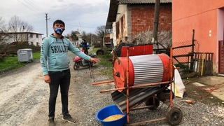 100 TL'lik hurdalardan kendi makinesini yaptı