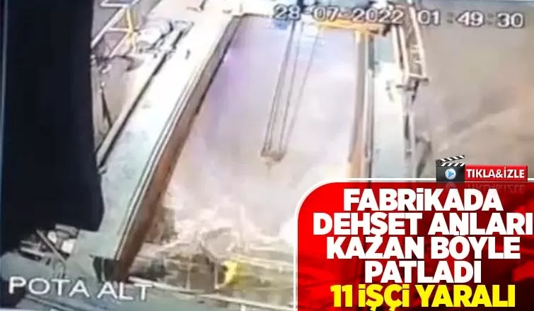 11 kişinin yaralandığı patlama anı kamerada