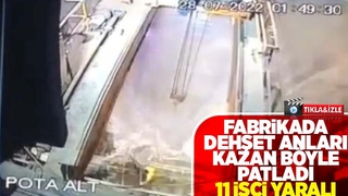 11 kişinin yaralandığı patlama anı kamerada