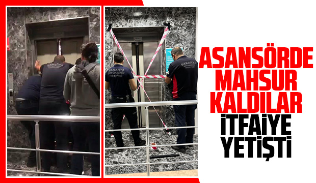 112 Acil Servis ekibi asansörde mahsur kaldı