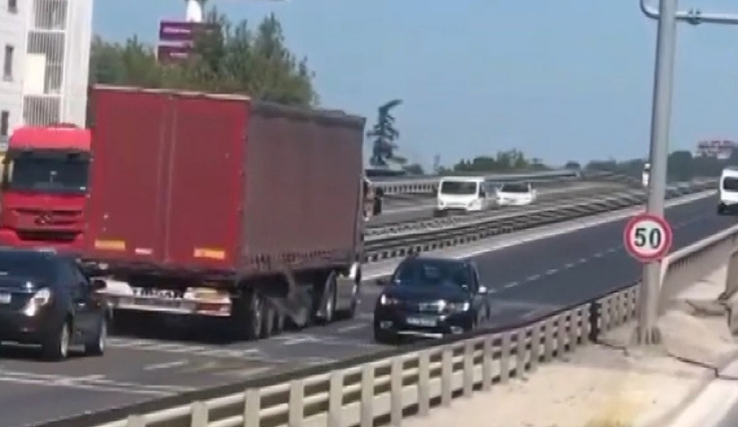 12 kilometre geri geri gitti, araçları solladı