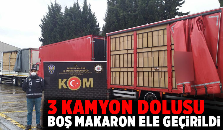 14 milyon 510 bin adet makaron ele geçirildi