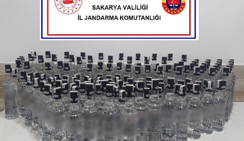 140 şişe sahte rakı ele geçirildi