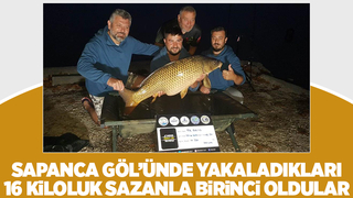 16 kiloluk sazan birincilik getirdi