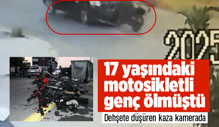 17 yaşındaki gencin öldüğü kaza kamerada
