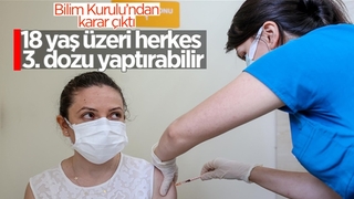 18 yaş üzeri herkes 3. doz yaptırabilecek