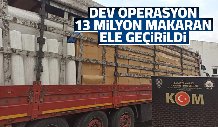 2 ayrı operasyon: 13 milyon makaron ele geçirildi