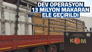 2 ayrı operasyon: 13 milyon makaron ele geçirildi