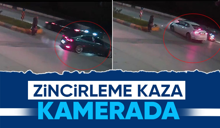 2 kişinin yaralandığı kaza kamerada