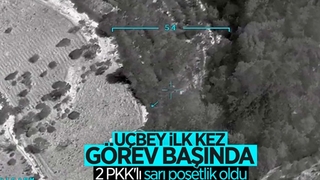 2 teröristin etkisiz hale getirilme anı UÇBEY İHA kamerasında
