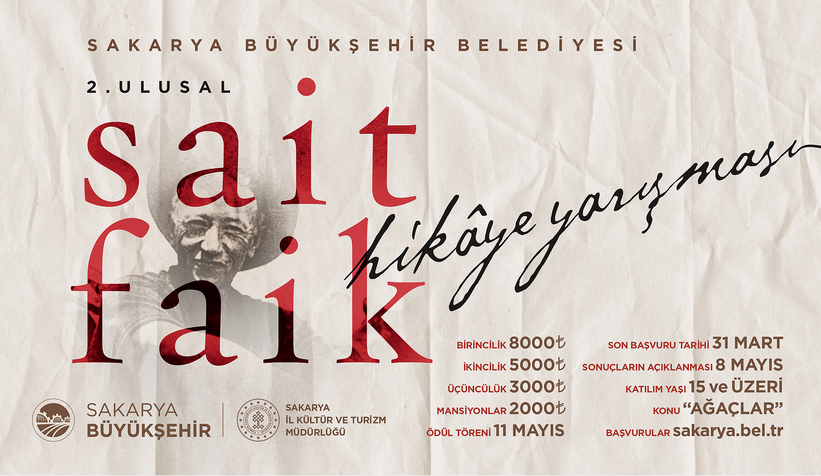 2. Ulusal Sait Faik Abasıyanık hikâye yarışmasına başvurular başladı