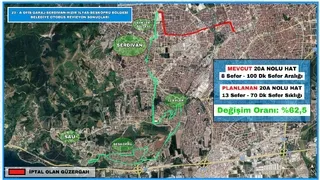 20-A hattında yeni düzenleme: Kalkış noktası değişti, seferler arttı