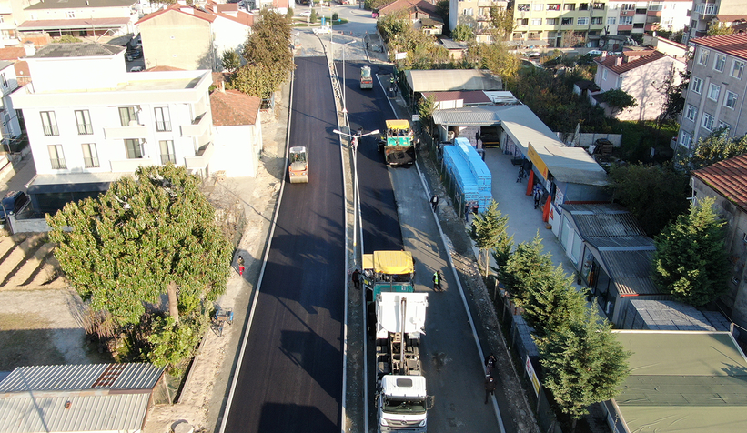 20 ayda 700 bin ton asfalt