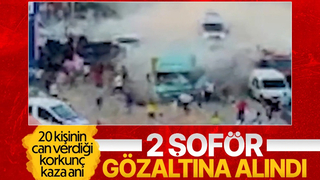 20 kişinin öldüğü katliam gibi kazada 2 şoför gözaltında
