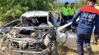 200 metre savruldu, defalarca takla attı: 5 yaralı