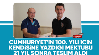 21 Yıl sonra kendisine yazdığı mektubu teslim aldı