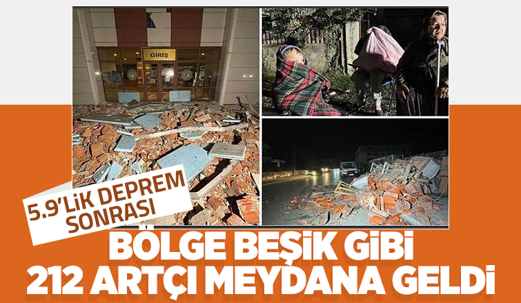 212 artçı sarsıntı meydana geldi