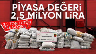 2,5 milyon liralık kıyılmış tütün ele geçirildi