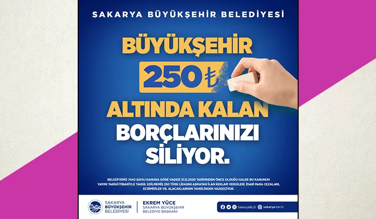 250 TL altında kalan borçlar silinecek