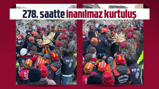 278. saatte enkazdan sağ çıktı