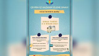 3-4 Nisan'da kazanım izleme sınavı yapılacak