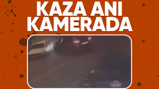 3 araçlı kaza kamerada