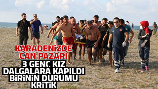 3 arkadaş dalgalara kapıldı, birinin durumu kritik