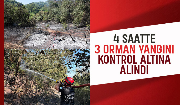3 ilçede ki orman yangınları kontrol altına alındı