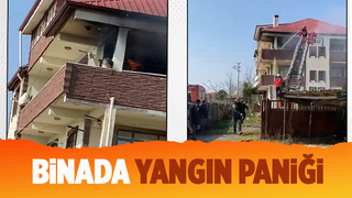 3 katlı binada yangın panik oluşturdu
