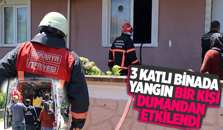 3 katlı binada yangın
