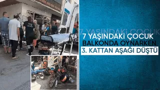 3. kattan düşen çocuk yaralandı