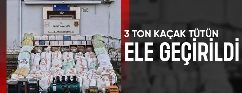 3 ton kaçak tütün ile yakalandılar