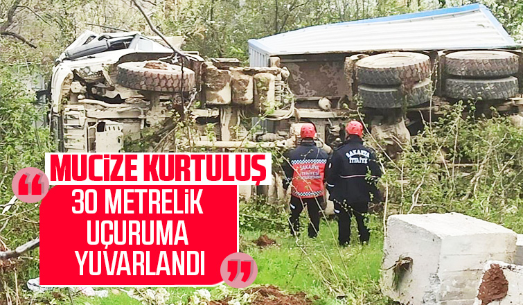 30 metrelik uçuruma yuvarlandı