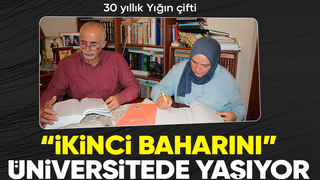 30 yıllık evli Yığın Çifti üniversite hayalini gerçekleştirdi
