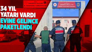 34 yıl hapisle aranıyordu, evine gelince enselendi
