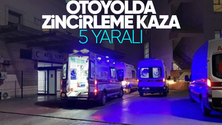 4 araç birbirine girdi: 5 yaralı