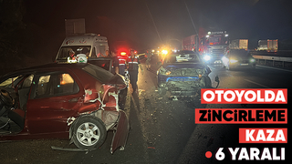 4 aracın karıştığı zincirleme kazada 6 kişi yaralandı