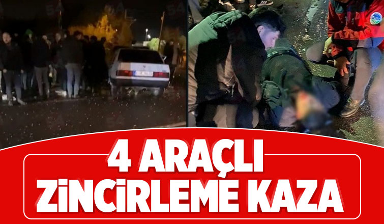 4 araçlı zincirleme kaza: 1 yaralı