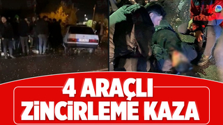 4 araçlı zincirleme kaza: 1 yaralı