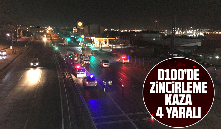 4 araçlı zincirleme kaza