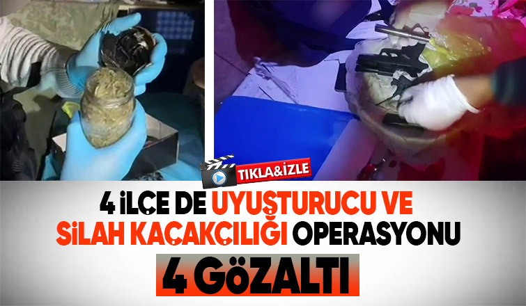 4 ilçeye operasyon: 4 gözaltı