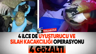 4 ilçeye operasyon: 4 gözaltı
