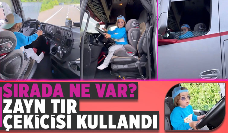 4 yaşındaki Zayn tırı oyuncak gibi kullandı