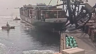 40 milyon dolarlık hasara neden olan kaza kamerada