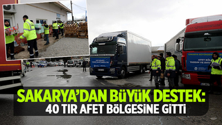 40 tır afet bölgesine gitti