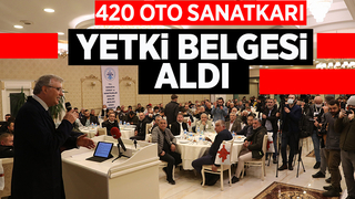 420 oto sanatkarı yetki belgesi aldı
